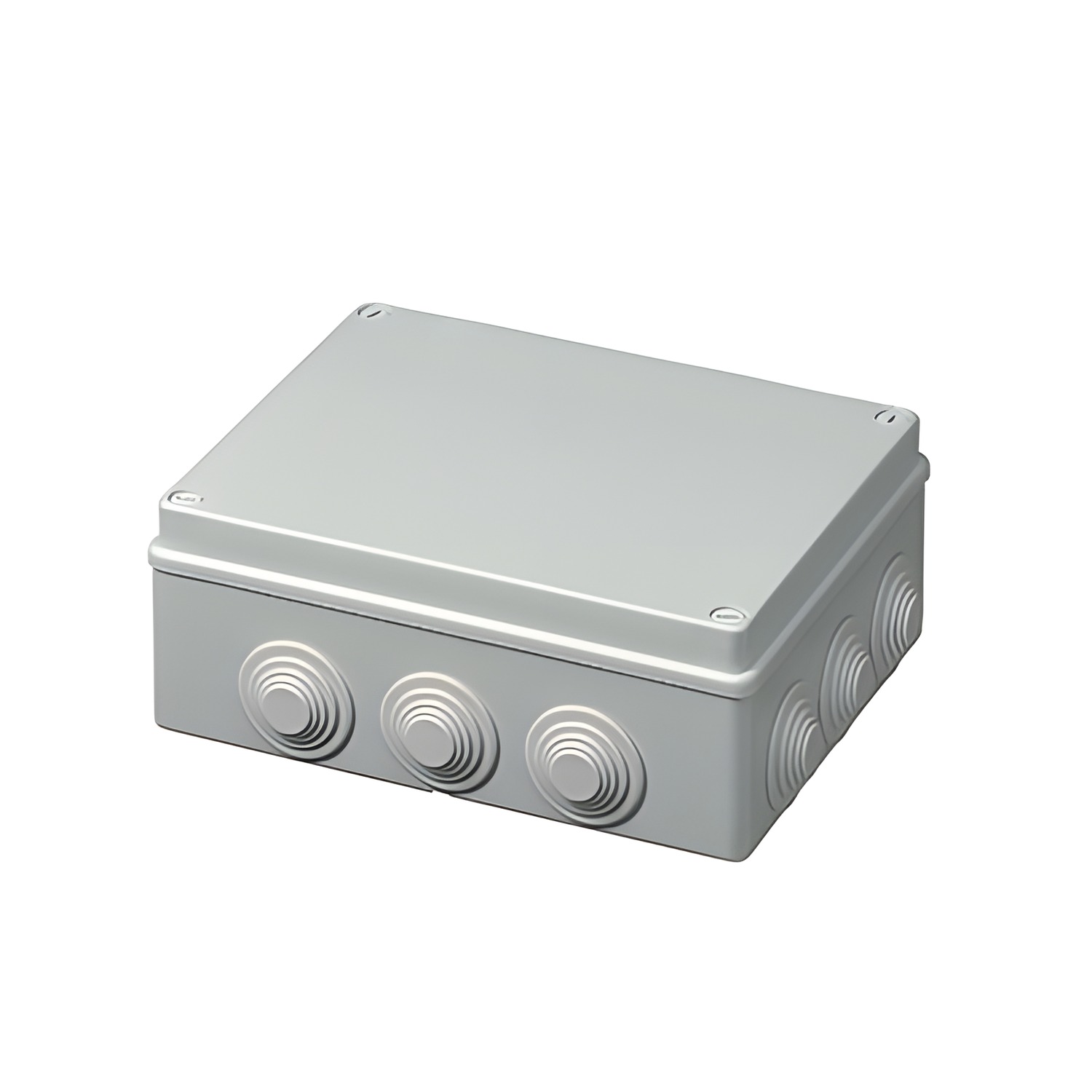 HLS HL 400C4 Rozbočovací krabice na omítku s průchodkami, upevnění víka - šroubování, IP55, 100x100x