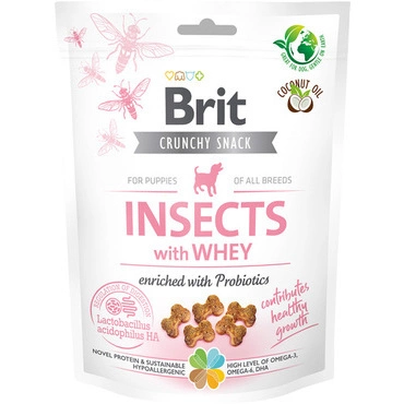 Brit Care Dog Crunchy Cracker Puppy. Insects with Whey enriched with Probiotics, 200 g