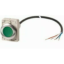 EATON 185970 C30C-FDR-G-K10-P65 Kompaktní zapuštěné tlačítko s kabelem 3.5m a volným koncem, s areta