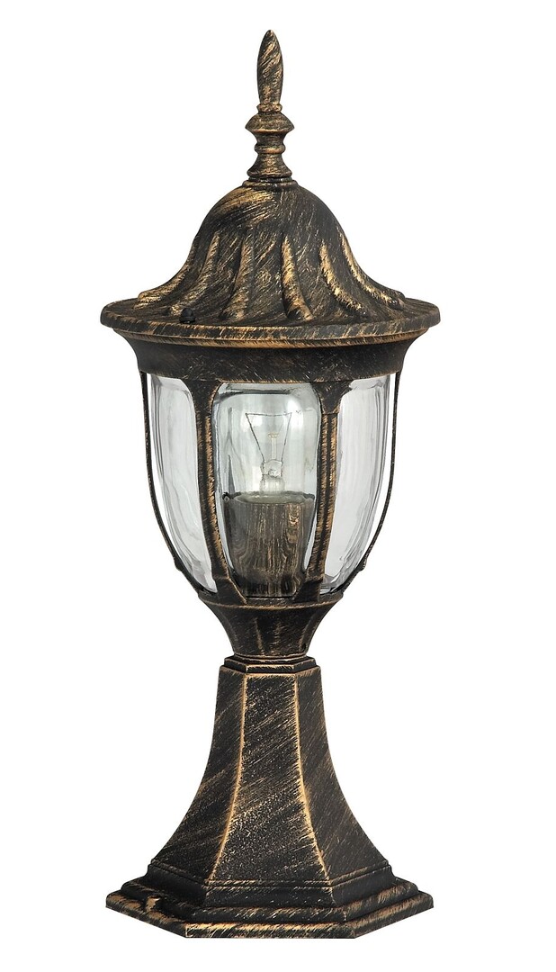 Venkovní sloupkové svítidlo Milano antická zlatá E27 1×60W RABALUX 8373