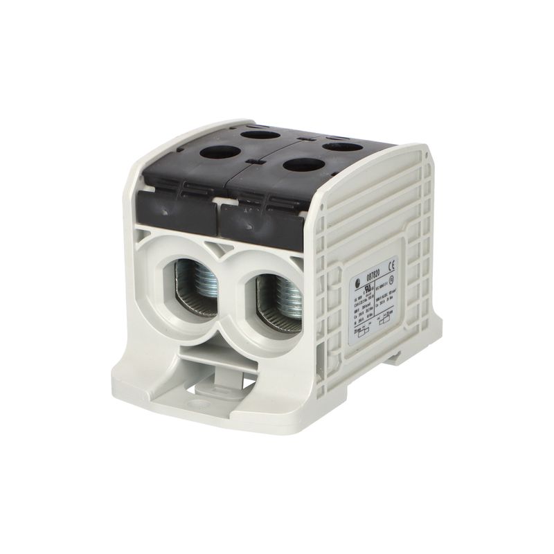 EL 1006049 Svorka univerzální RKA 185 DLS, 353A, 1pól. (4x vstup), AL/CU, černá, na DIN/na panel (ba