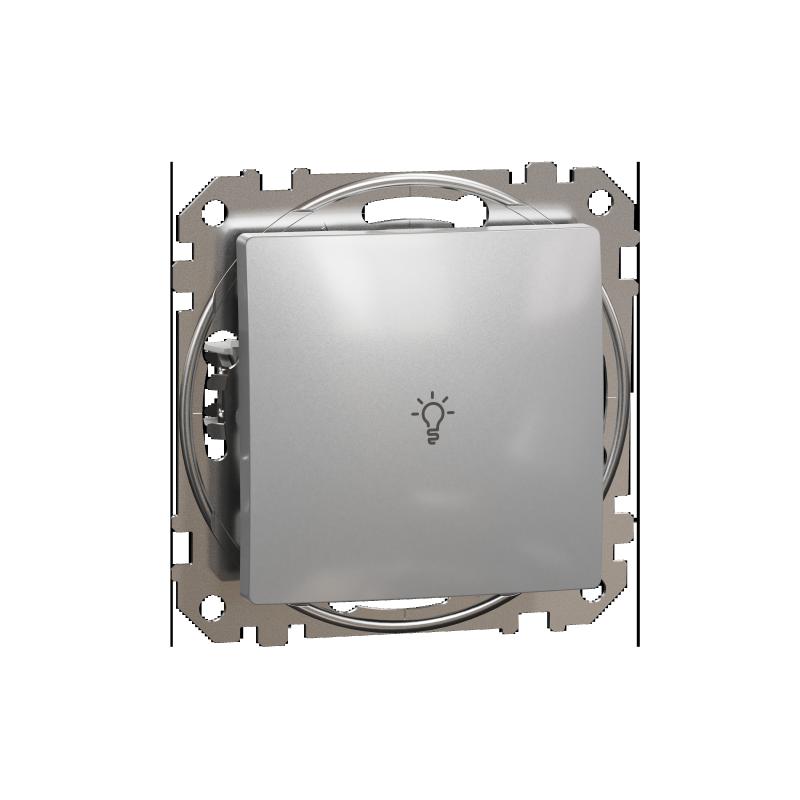 SCHN SDD113132 Sedna D/E - Tlačítko 1/0 "světlo", Aluminium
