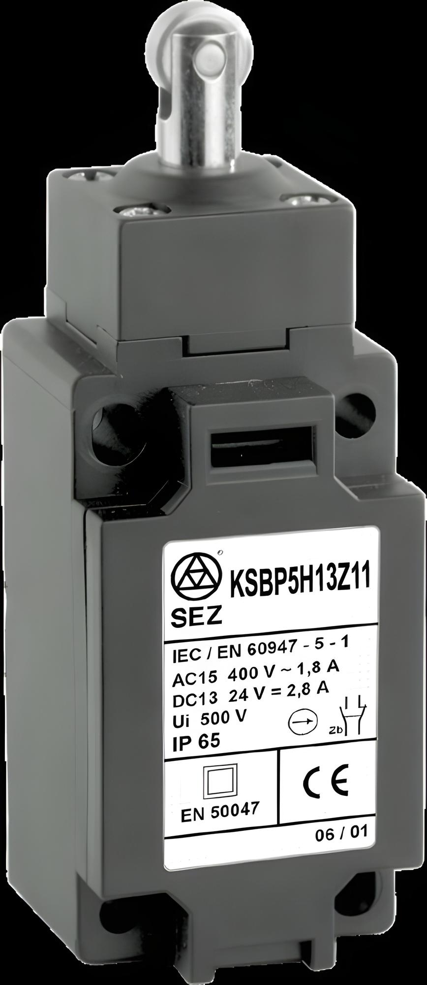 SEZ KSBP5H13X12 Koncový spínač plastový s kovovou kladkou, šířka 40 mm