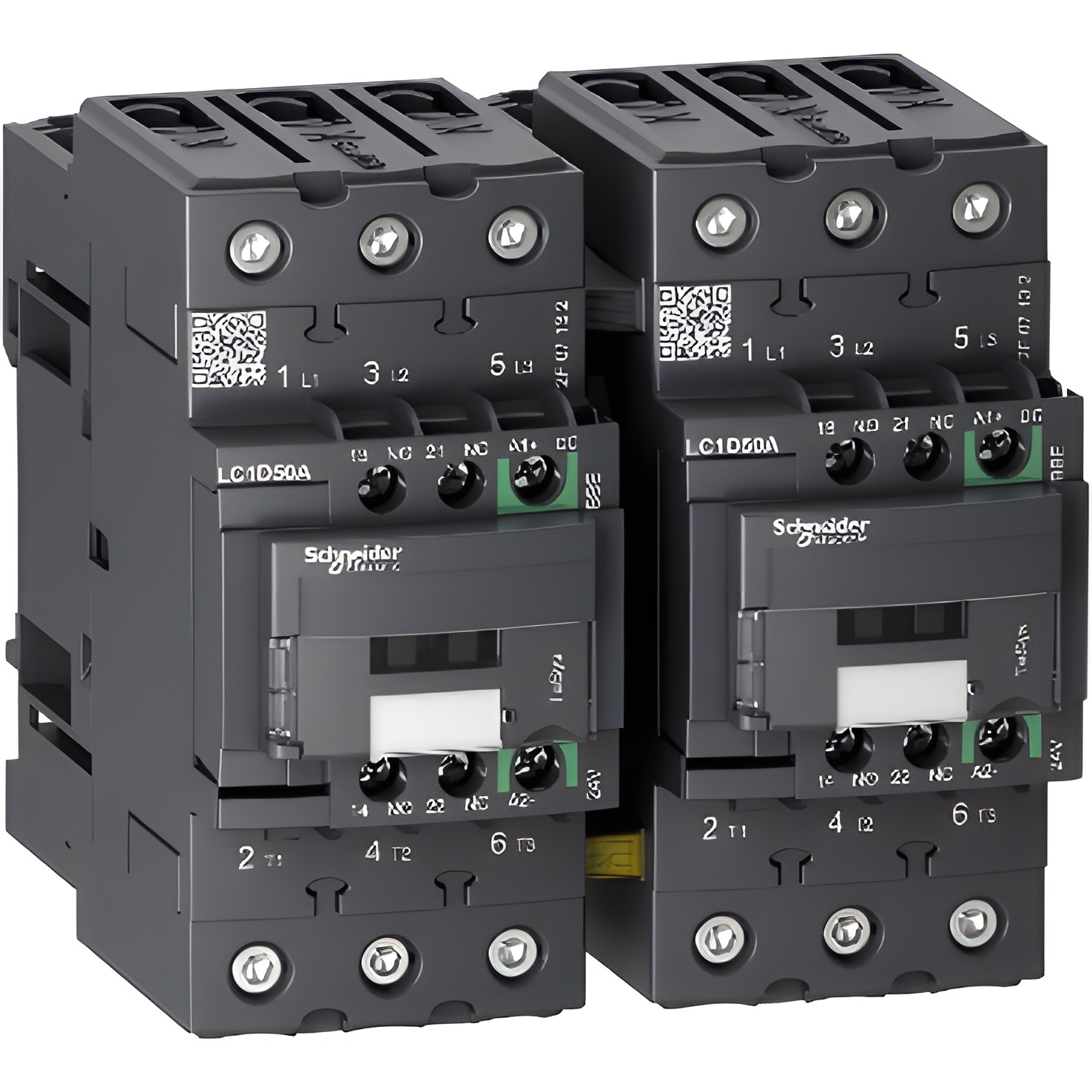 SCHN LC2D50ABBE TeSys D Green 3P AC-3 reverzační 50A 24V  DC