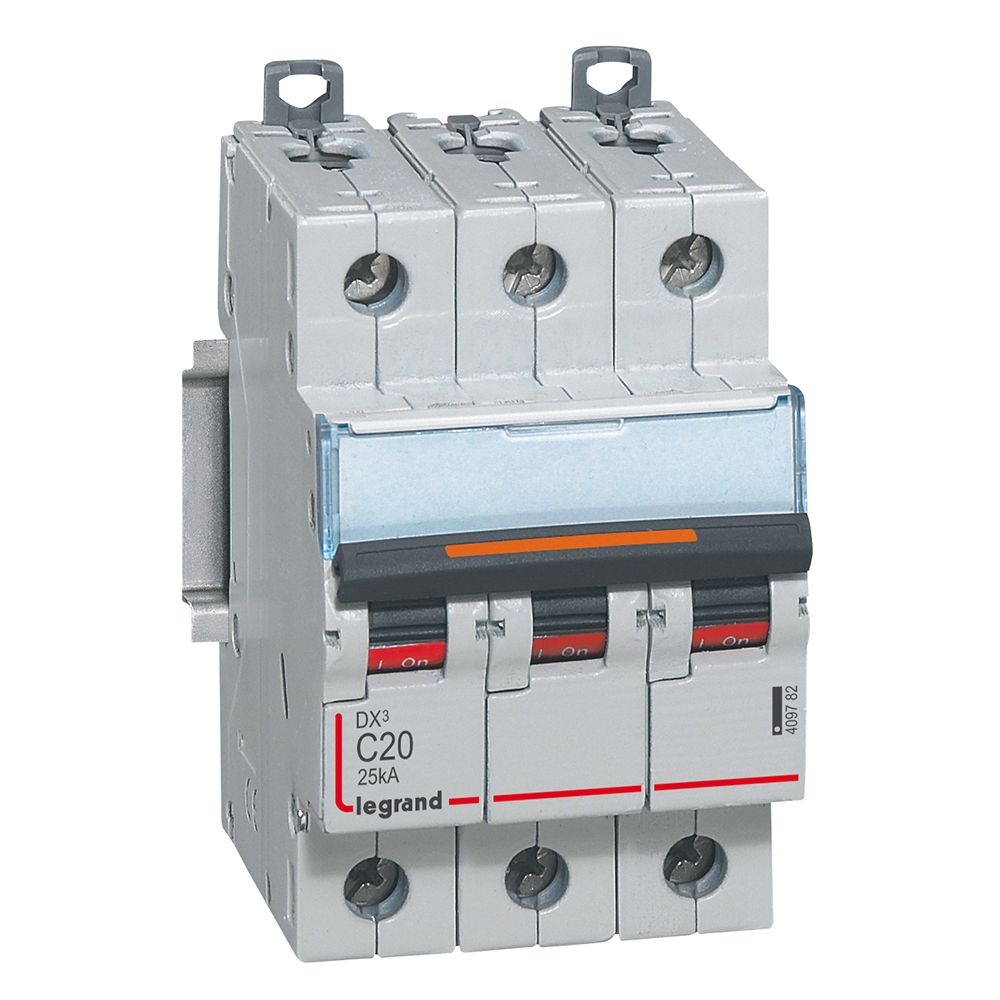 Jistič třípolový LEGRAND 409782 DX3 3P C20 25KA
