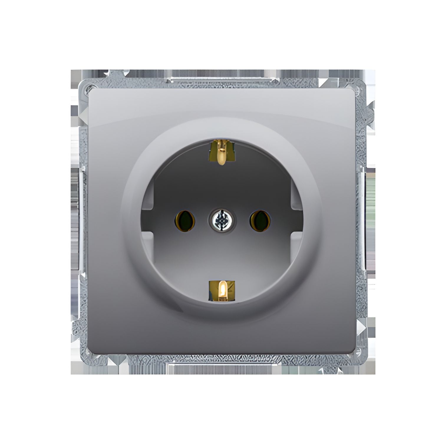 Zásuvka Schuko SIMON BASIC BMGSZ1Z.01/21, 1 nás., cl., 16A/250V~, šr. sv., ocelová