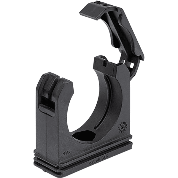 SCHM AG-5030.020.216 Držák plastových hadic, plastový, černý, pro průměr 21,2mm