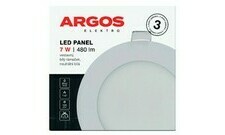 Argos LED panel vestavný, kruh 7W 480LM IP20 NW - Bílá