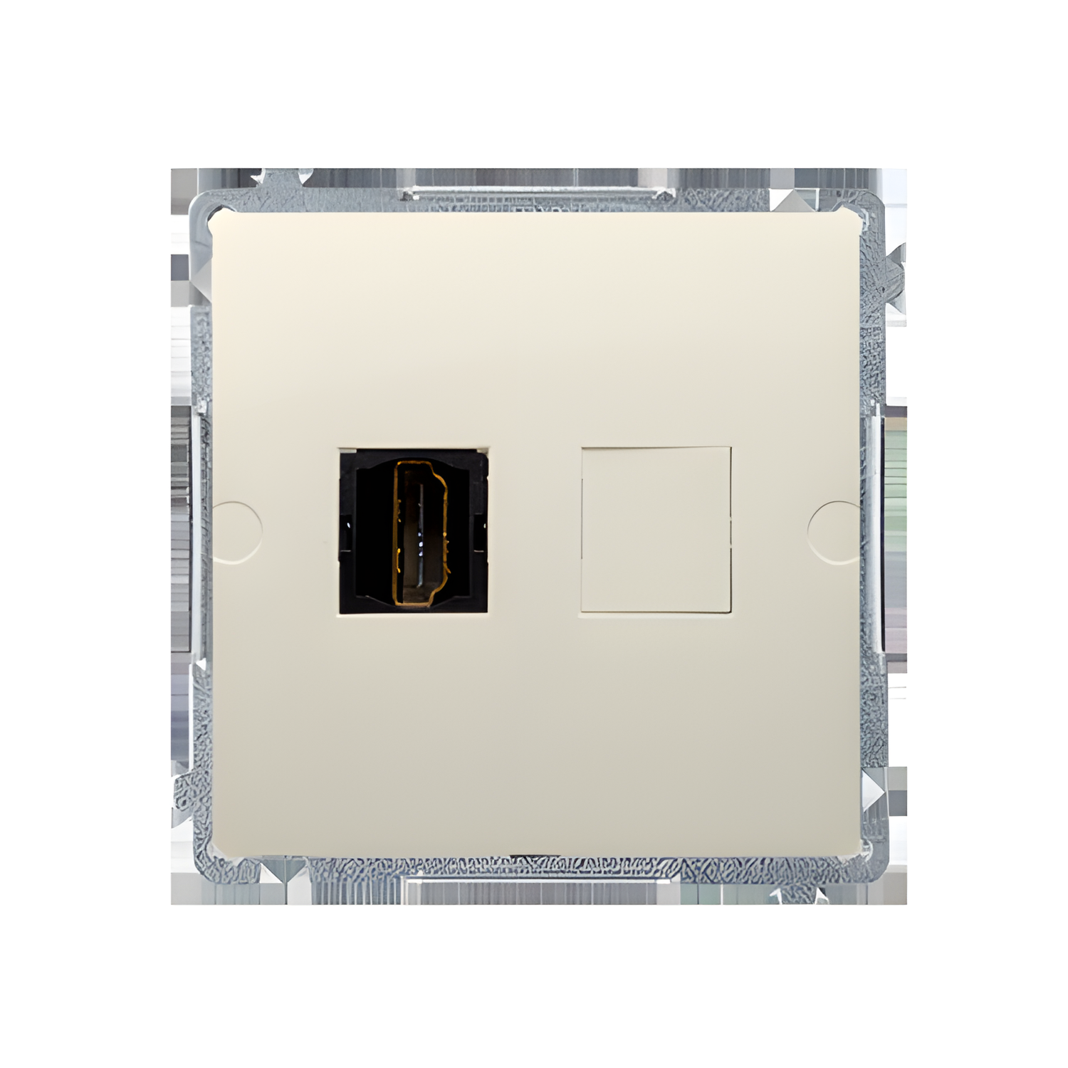 Zásuvka HDMI SIMON BASIC BMGHDMI.01/12, 1 násobná (přístroj s krytem), béžová
