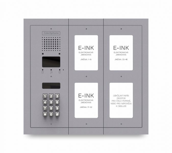 CZPHONE 4004093008 S elektronickým papírem (E-INK) FlatLine: SVĚTLE ŠEDÁ - MELODY: klávesnice až 48