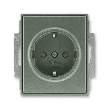 ABB 5518E-A03459 34 Jiné systémy zásuvek Zásuvka jednonásobná s ochr. kontakty (podle DIN), s clonka