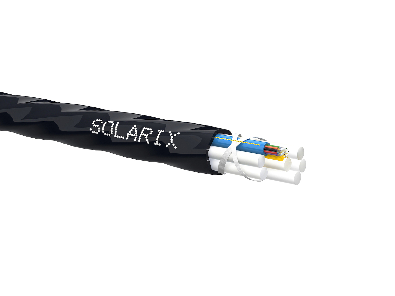 Kabel optický SOLARIX SXKO-MICRO-12-OS-HDPE, 12vl, Singlemode, 9/125, OS, HDPE, Fca, zafukovací