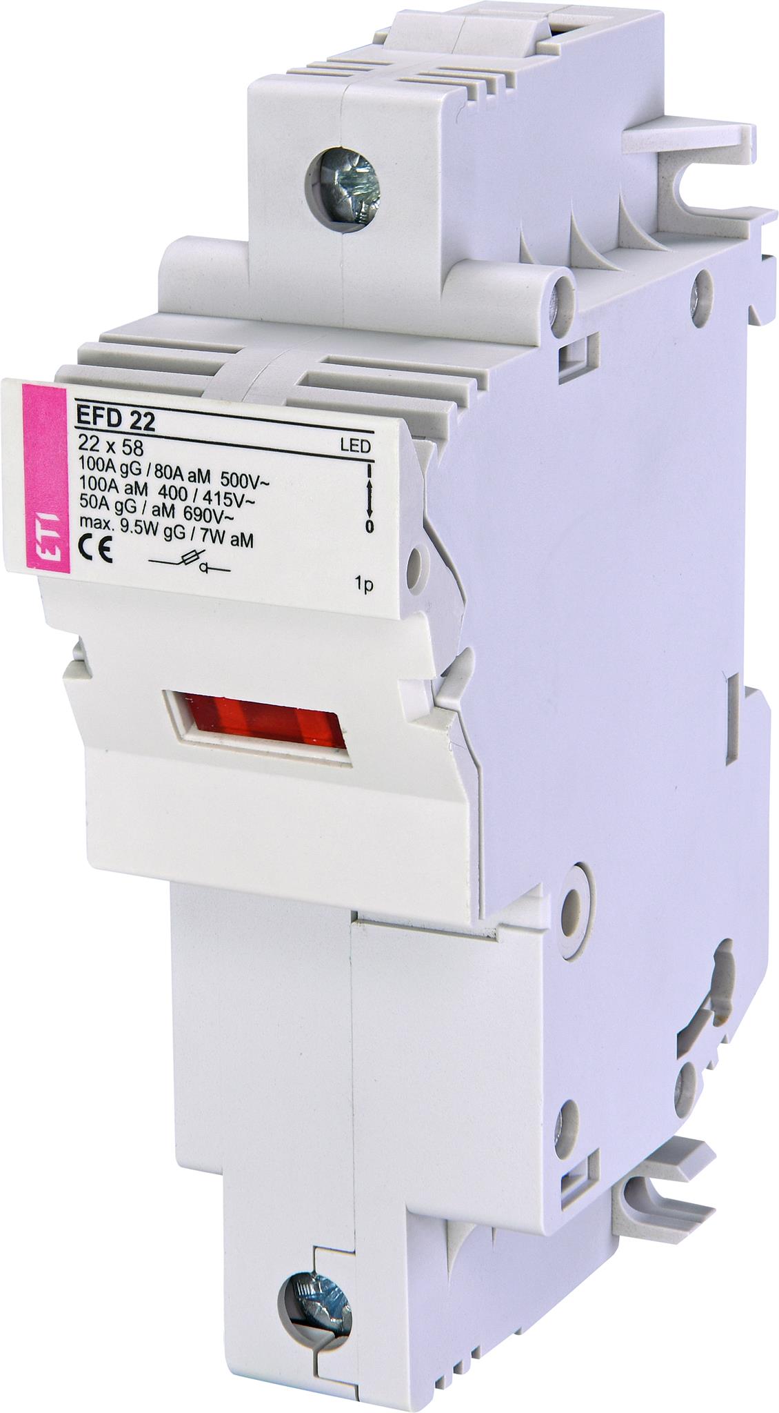 ETI 002570011 pojistkový odpínač, EFD 22 1p LED