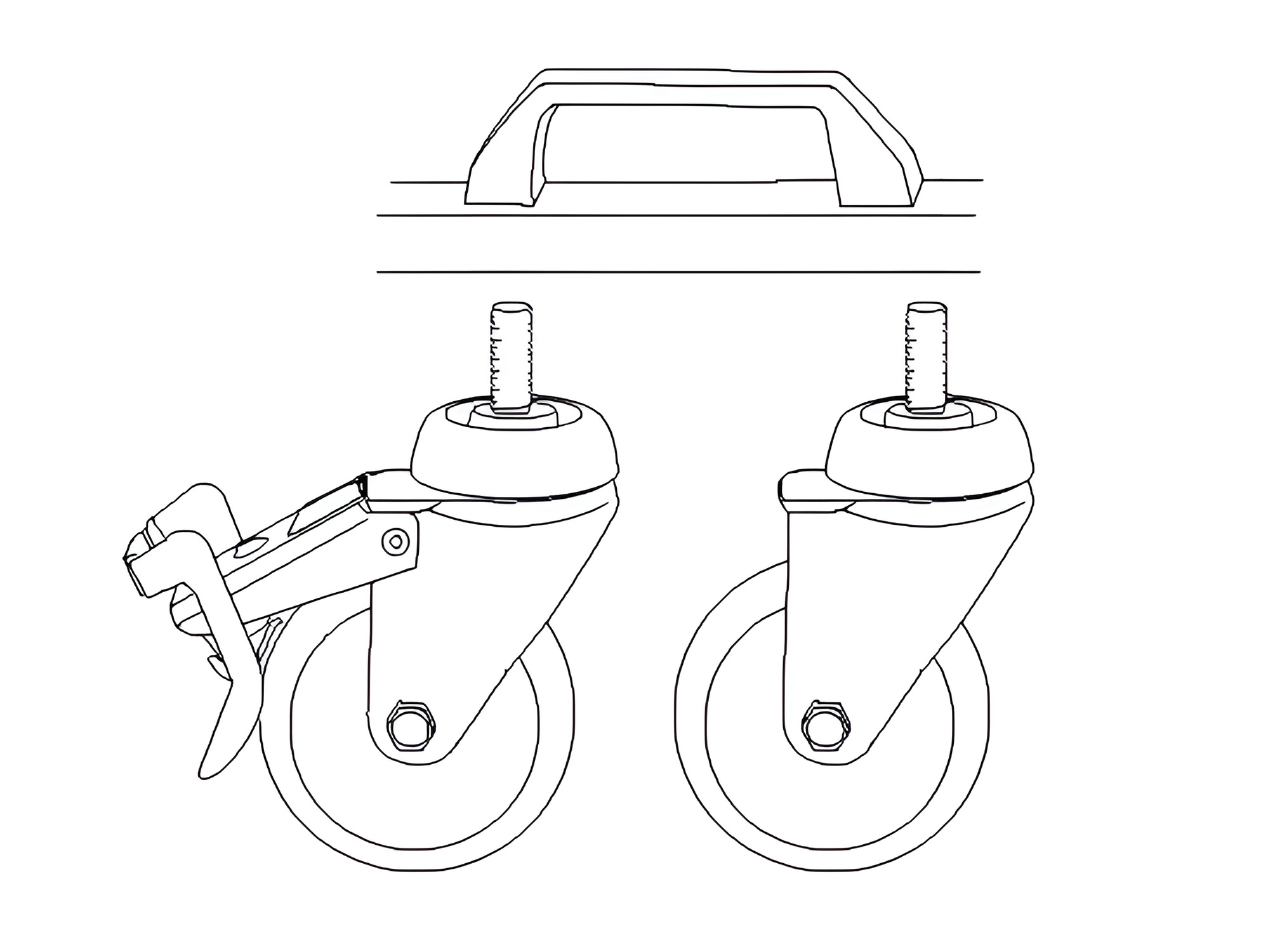 CIMCO 412369 Transportní kolečka k TOOLRACK TRD