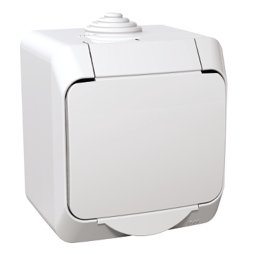 SCHN WDE000541 Cedar Plus IP44 - Zásuvka SCHUKO 230V 16A 2P+SE, bílá