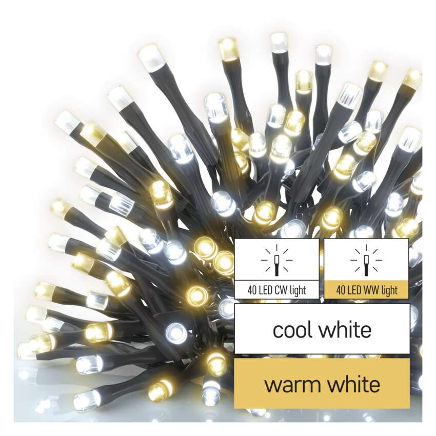 EMOS D4AN04 80LED XMAS CLS TIMER 8M WW/CW