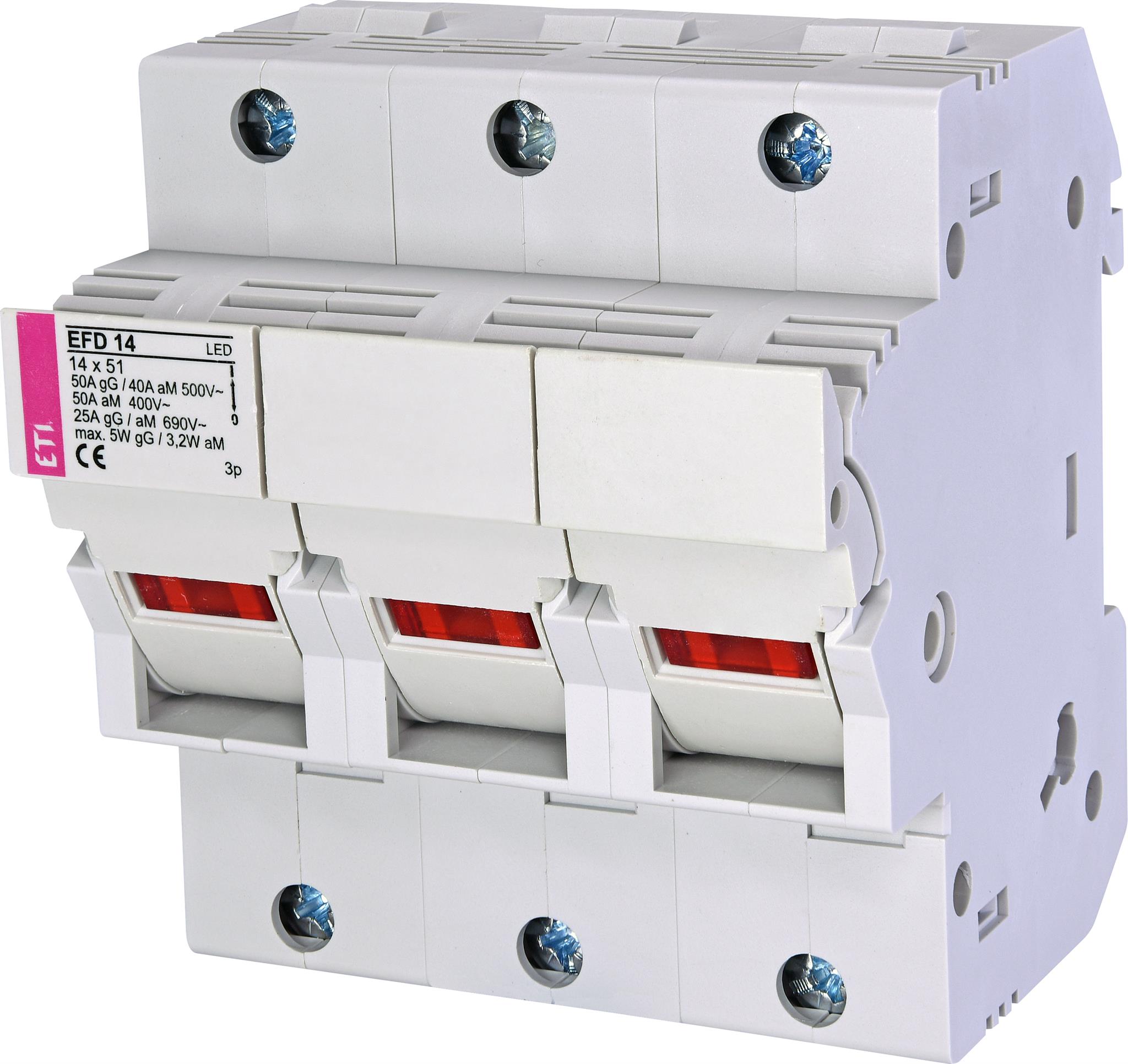 ETI 002560014 pojistkový odpínač, EFD 14 3p LED