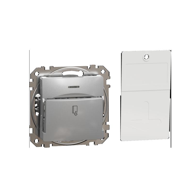 SCHN SDD113121 Sedna D/E - Spínač pro hotelové karty, Aluminium
