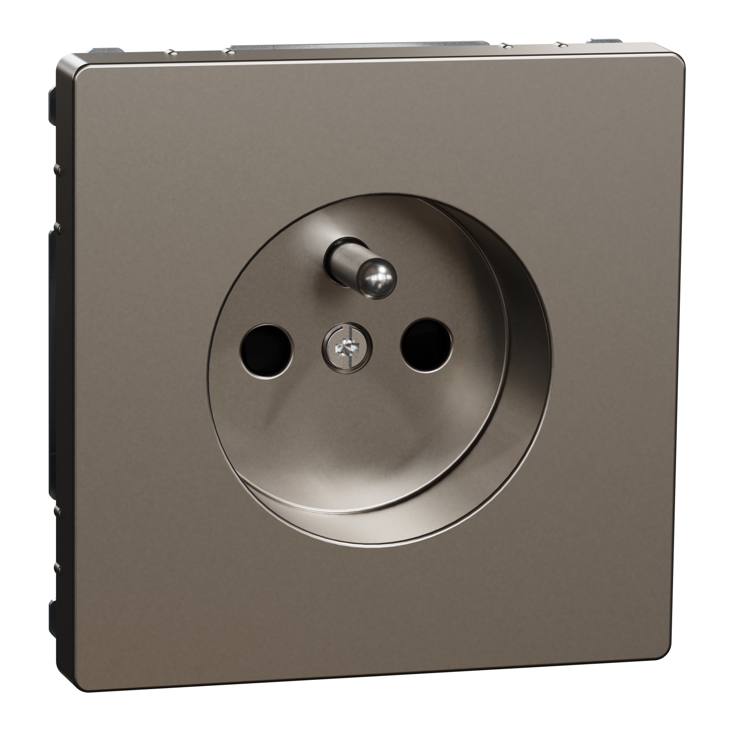 SCHN MTN2500-6036 Zásuvka, Merten D-Life, 250V/16A, bezšroubová, Stainless Steel