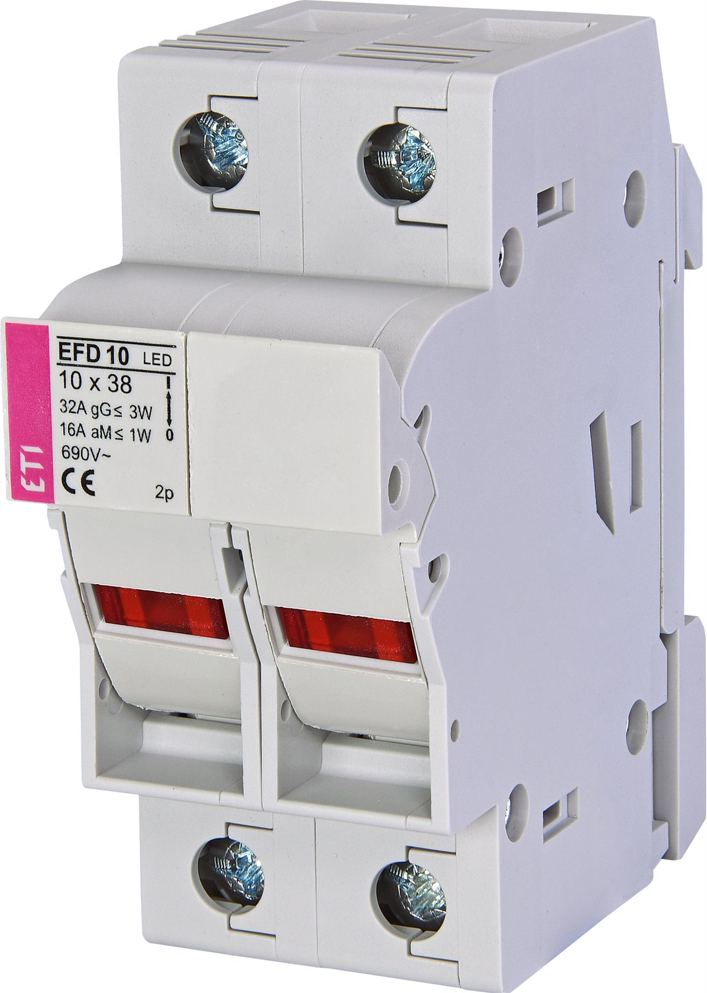 ETI 002540313 pojistkový odpínač, EFD 10 2p LED AD
