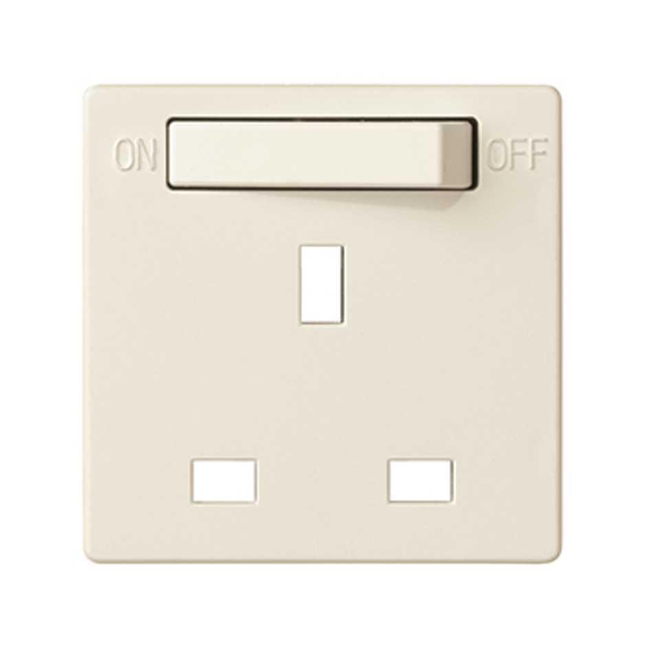 Kryt pro zásuvku britský standard SIMON 82 8200046-031, s vypínačem, krémová