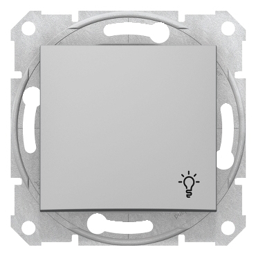 SCHN SDN0900160 Sedna - Ovládač tlačítkový "světlo", řazení 1/0, Aluminium