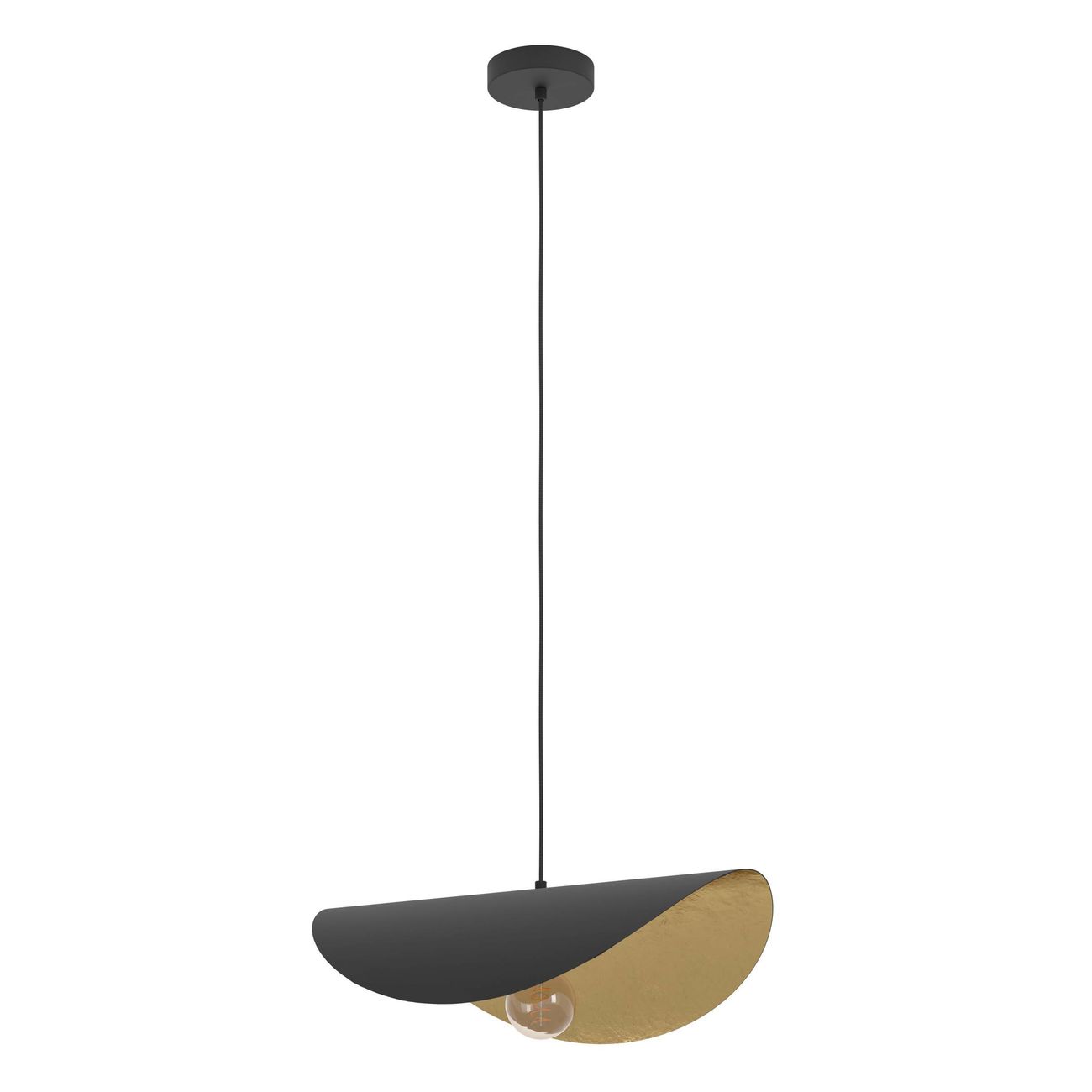 Závěsné svítidlo SACEDA černá/zlatá O530 mm EGLO