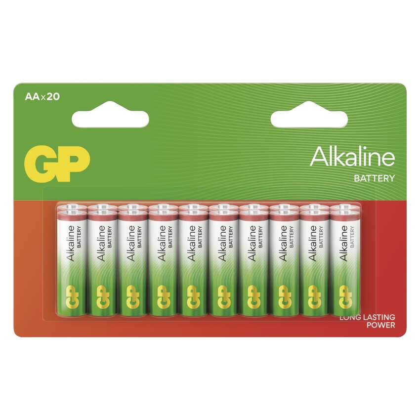 Baterie alkalická GP B0422L ALKALINE AA (LR6) 20BL