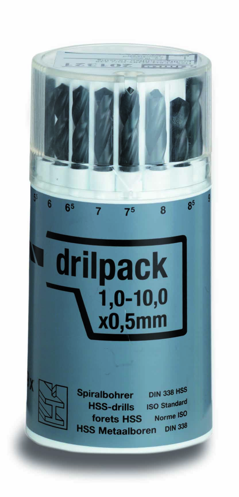 CIMCO 201320 Sada spirálových vrtáků HSS o 1 - 10 mm (19 ks)