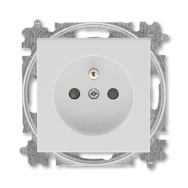 ABB 5519H-A02557 16 Zásuvka jednonásobná 55x55, s ochranným kolíkem, s clonkami 05-Levit