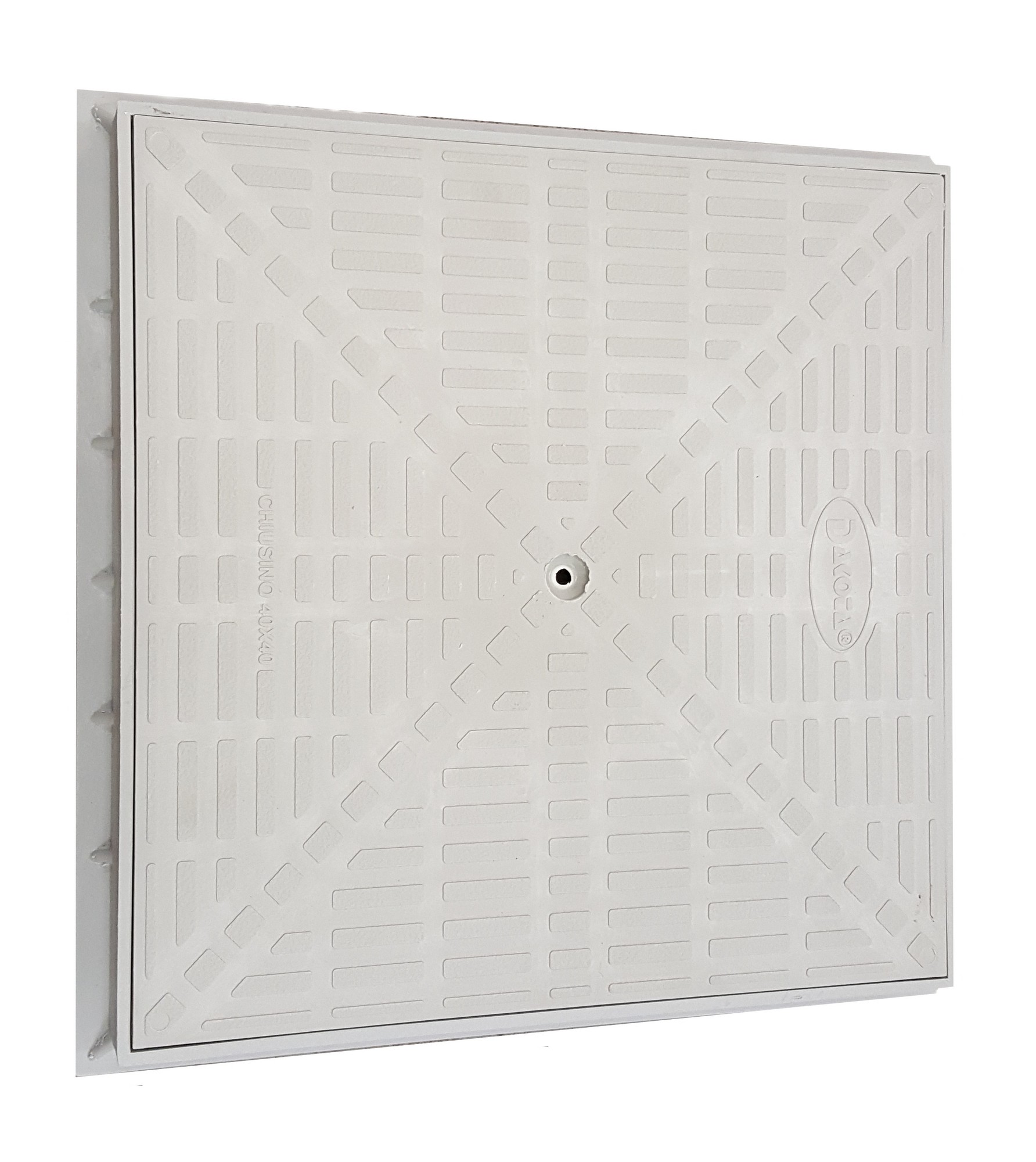 Víko komory MAFIA VA15-HT-45x45, Hidrostank, 450x450 mm, plast, rám, bez zamykání, šedá