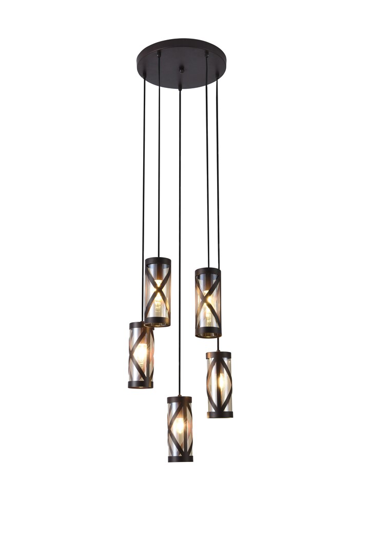Závěsné svítidlo Oberon hnědá E14 5×40W RABALUX 5340
