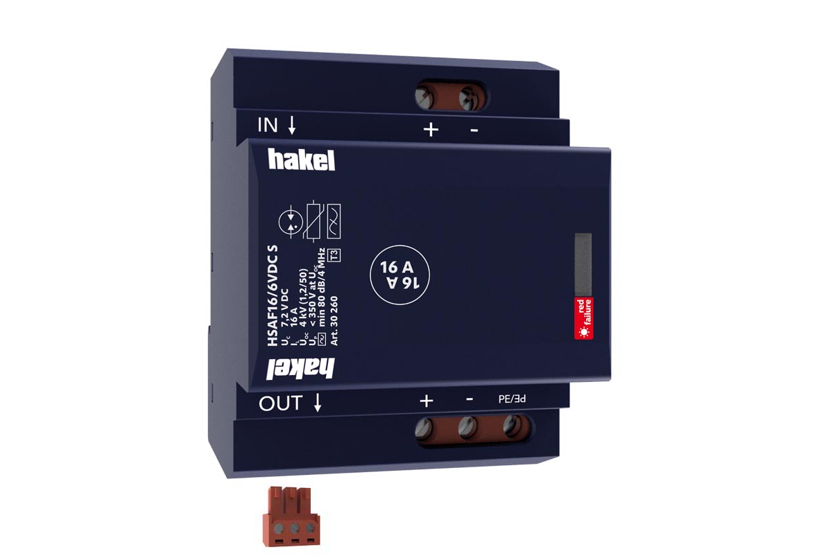 HAKEL 30260 HSAF16/6VDC S SPD typ 3 s VF filtrem DC
