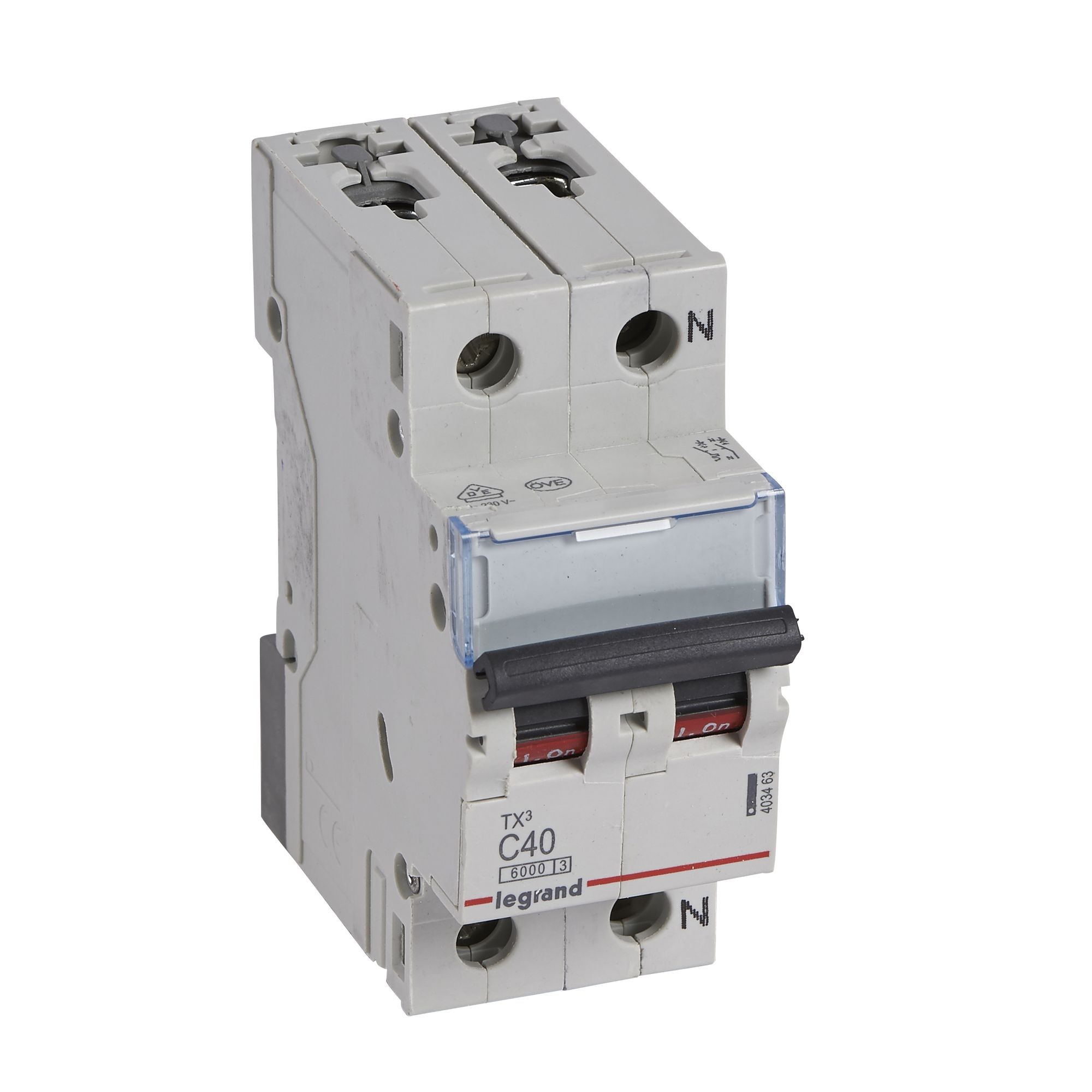 Jistič dvoupolový LEGRAND 403463 TX3 1+N C40 6000A