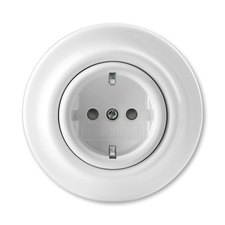 ABB 5520K-C03459 Jiné systémy zásuvek Zásuvka jednonásobná s ochrannými kontakty (podle DIN), s clon