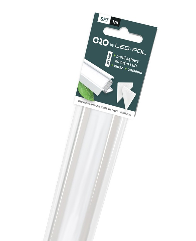 Set hliníkového profilu pro LED pásek LED-POL Profil Uni Cor White 1M S Set