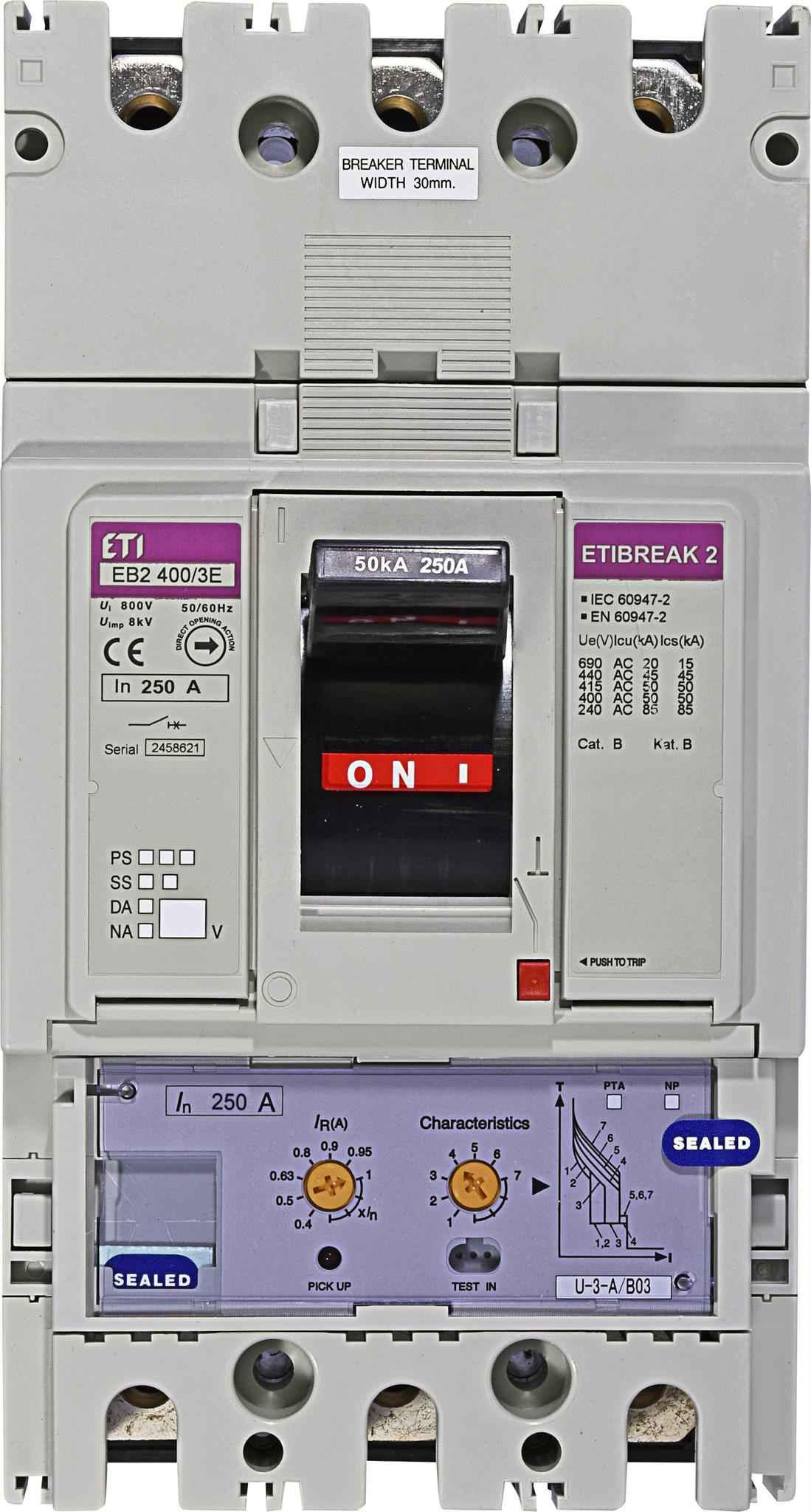 ETI 004671111 kompaktní jistič, EB2 400/3E 250A 3p