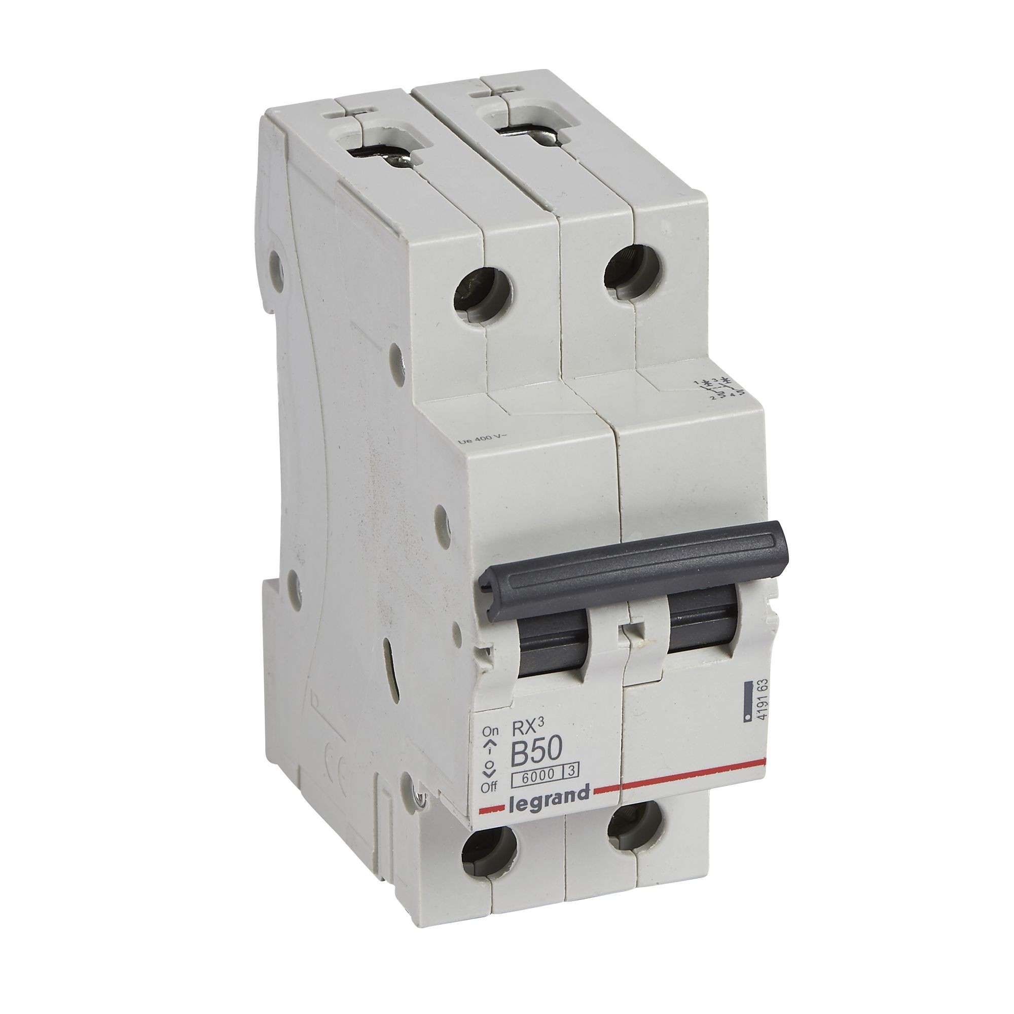 Jistič dvoupolový LEGRAND 419163 RX3 2P B50 6000A