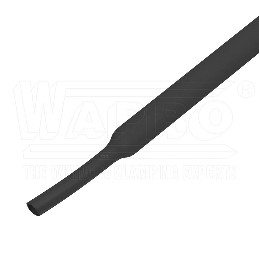 wpr5489 WST2-064-00-2 slabostěnná tepl. smršť. trubice, 2:1, 6,4 / 3,2 mm (1/4"), černá, samozhášivá