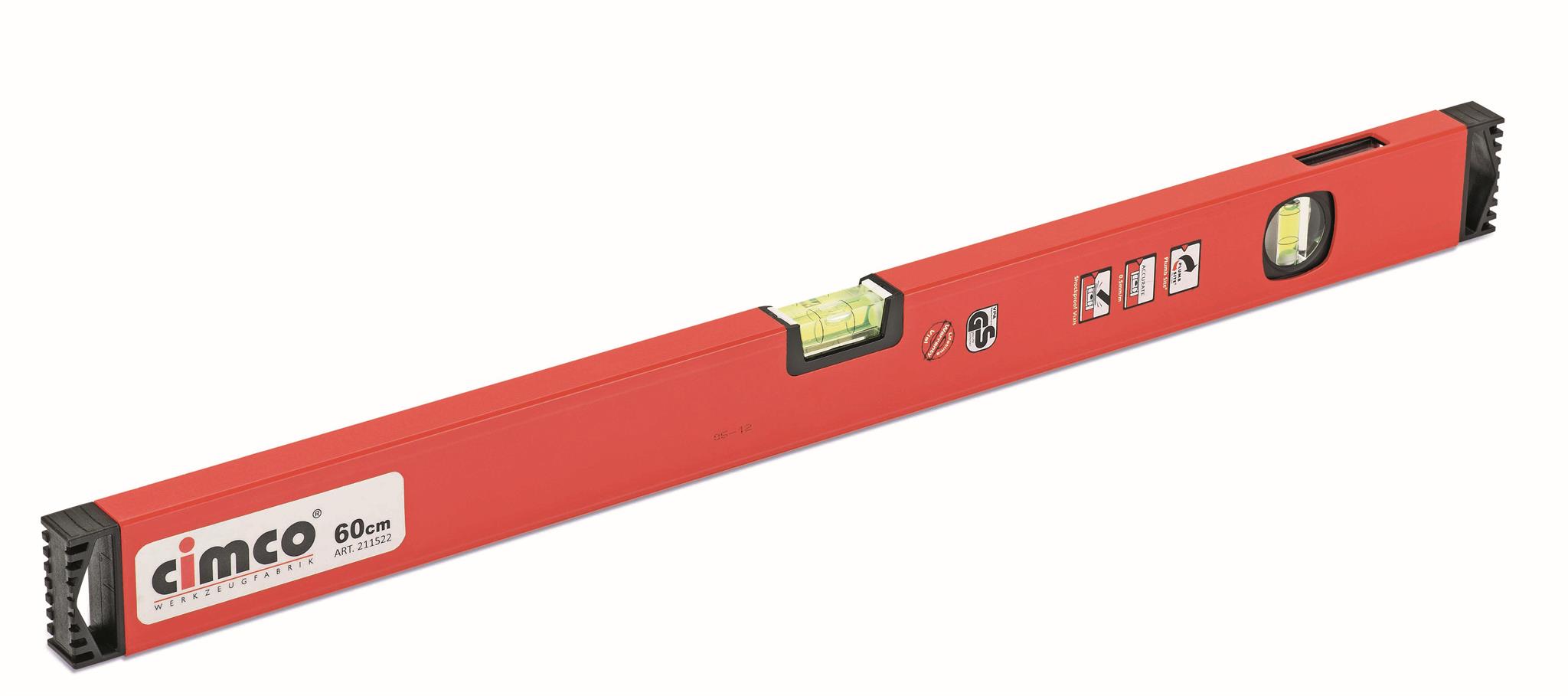 CIMCO 211522 Lehčená vodováha 600 x 20 x 50 mm