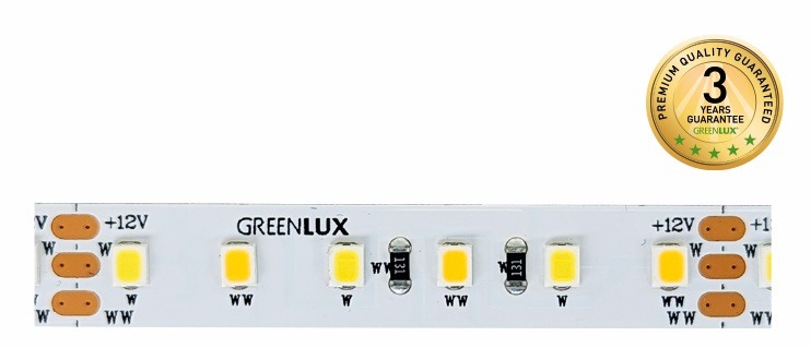 Pásek LED GREENLUX DUAL IP20 / 5m, teplá bílá