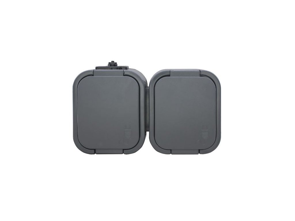 Zásuvka jednonásobná TIMEX GWN-B2 1850533, 2p+Z, IP54, šedá