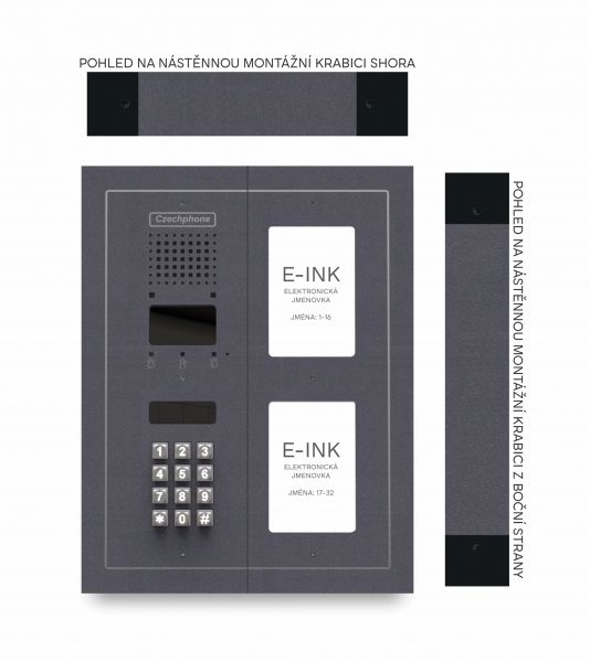 CZPHONE 4004091022 S elektronickým papírem (E-INK) FlatLine: ANTRACIT - DUO Standard: klávesnice až