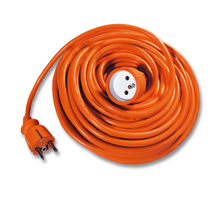 Prodlužovací přívod ECOPLANET FX1 4000W, IP20, 1x zásuvka, 25m, oranžová