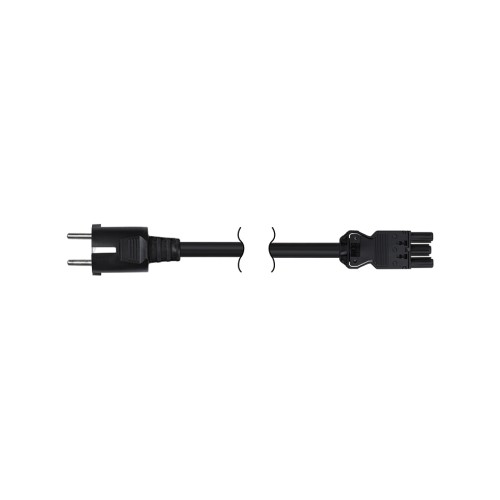 Kabel napájecí SIMON 480 CR1020/14, 3x1,5mm2 s GST18i a zástr. Schuko, PVC, 2metry, šedá grafit