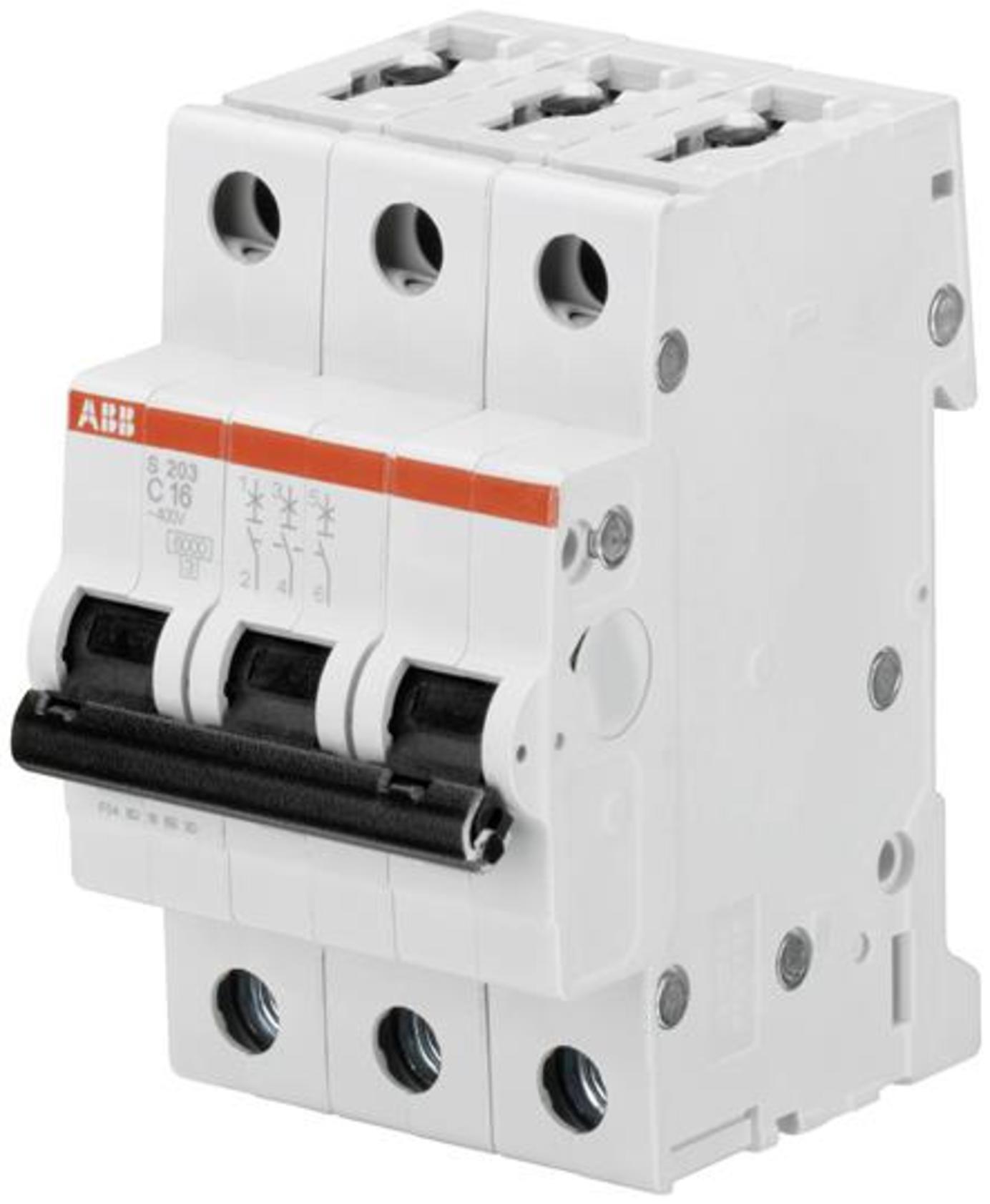 Jistič třípolový ABB 2CDS253001R0104 S203-C10e compact S 200, S203-C10, 3 fázový 1