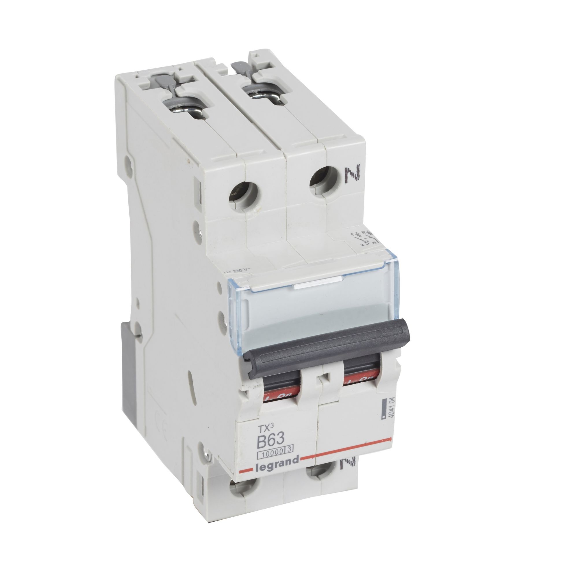 Jistič dvoupolový LEGRAND 404104 TX3 1+N B63 10000A