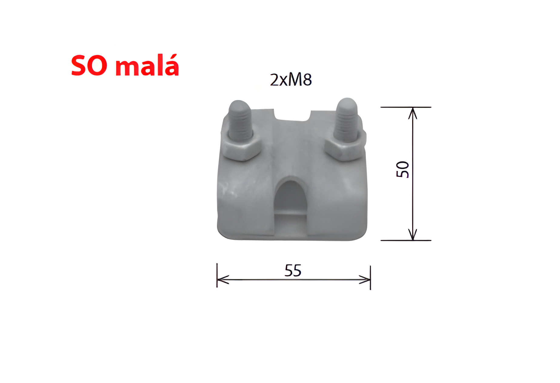 Svorka okapová KOVO 23740 SO malá, nerez