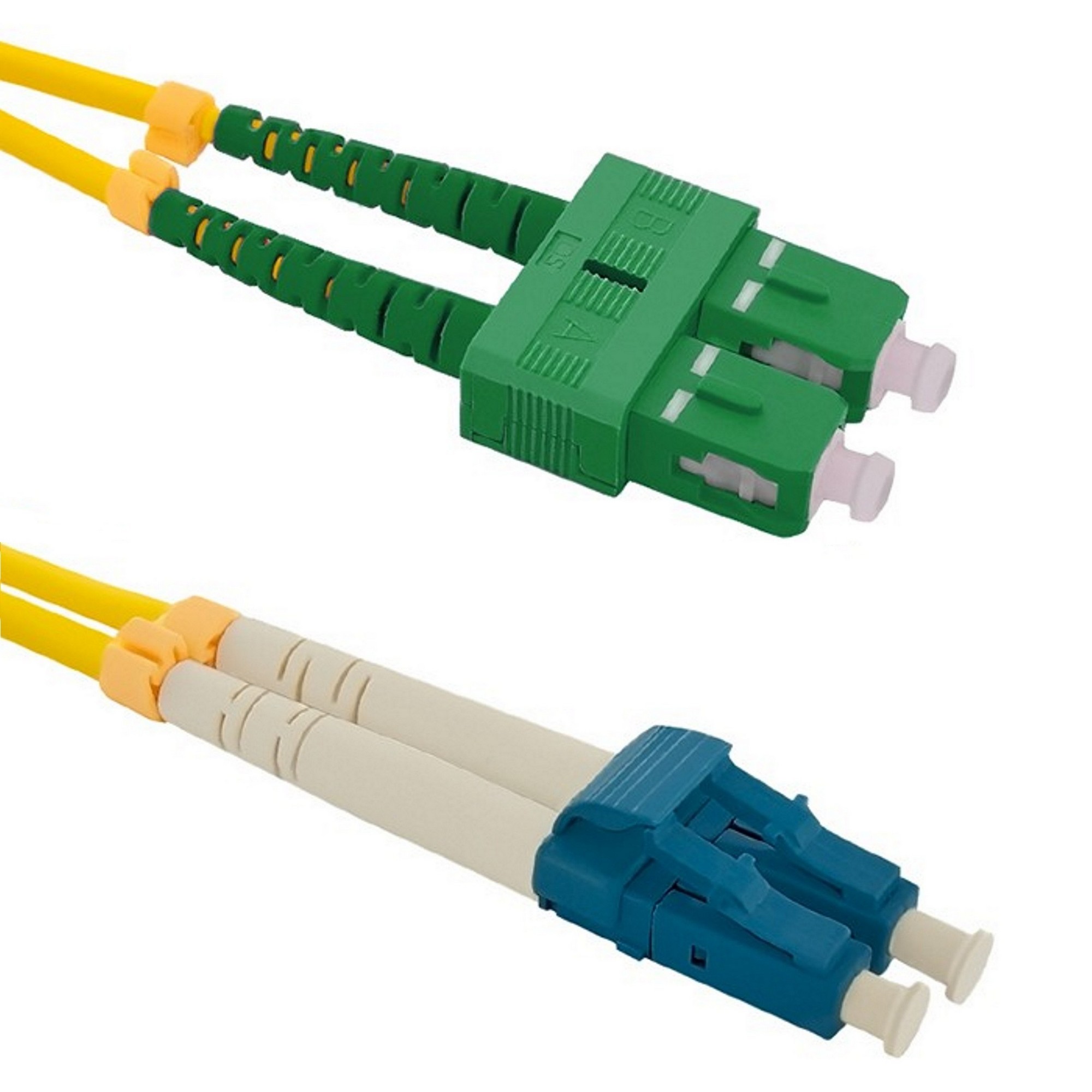 Patch kabel WIREX PO9DSCALC1, SC/APC-LC/UPC, Singlemode, 9/125, Duplex, OS, 1 m