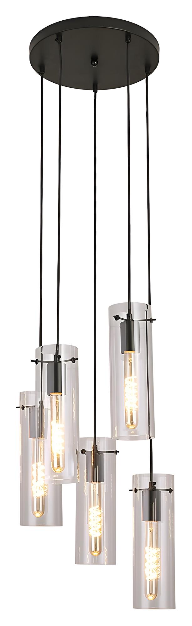 Závěsné svítidlo Acantha černá E27 5×60W RABALUX 5260